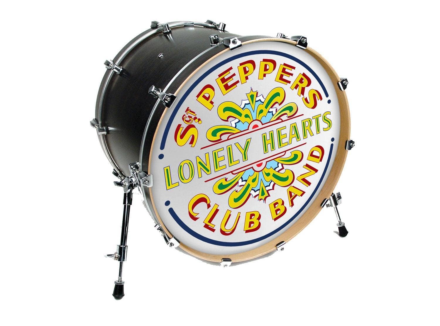 Evans Bass Drum Heads - INK22SGTP - Beatles Bass Drum - Sgt. Pepper's Lonely Hearts Club Band Bass Drumhead, 22 inch