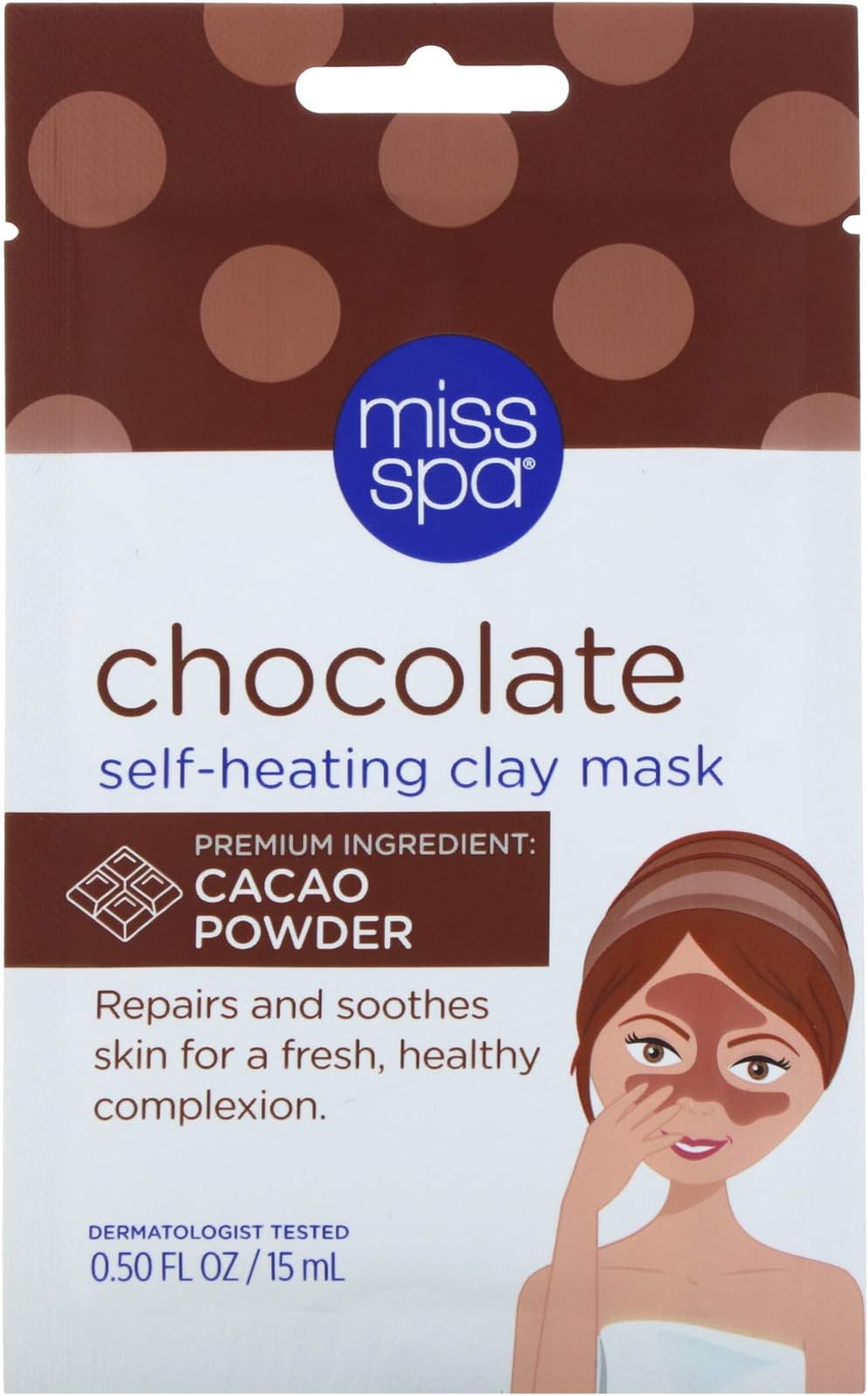 Miss Spa Chocolate Self-Heating Clay Mask - 1ct
