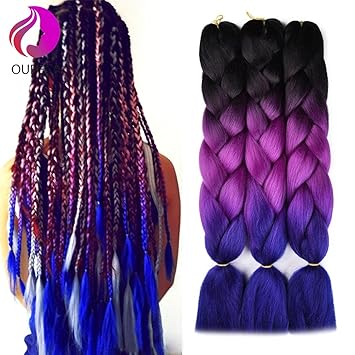 Amazon Com Synthetic Braiding Hair Extensions 3 Tone Kanekalon