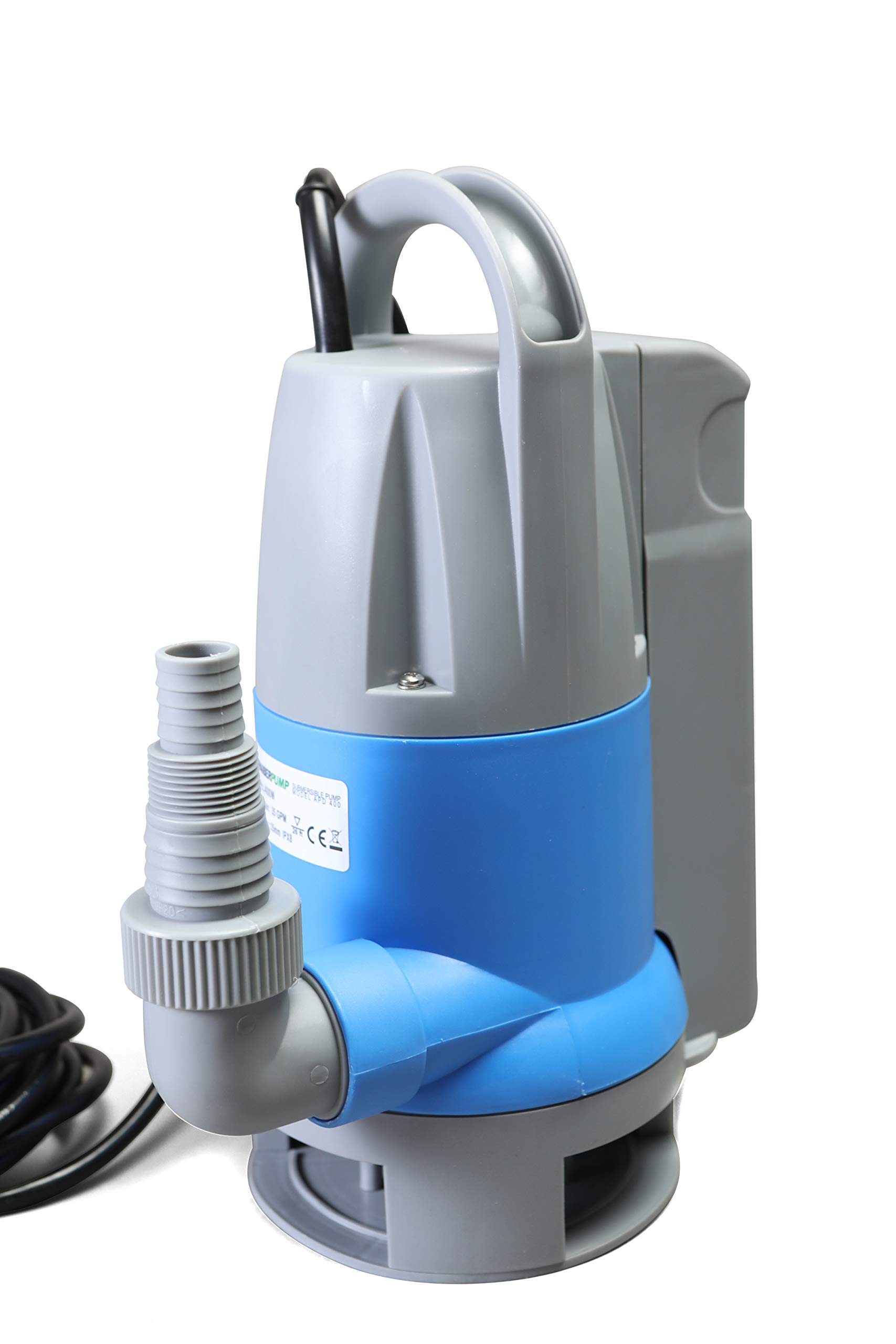 Submersible Clean/Dirty Water Sump Pump 1hp with built in Automatic ON/OFF (no external float switch needed) 3420GPH, 26&amp;#39;Head, Thermal Protector, Copper Winding - Schraiberpump