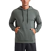 CRZ YOGA Cloud Jersey Pullover Hoodies for Men - Casual Workout Long Sleeve Basic Hooded Sweatshirts with Pocket