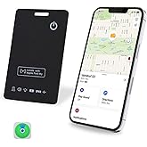 [Apple MFi Certified] LBPRT Airtag Card Rechargeable Wallet Tracker Thin 1.6mm 1 Pack, Smart Air Tag Work with Apple Find My 