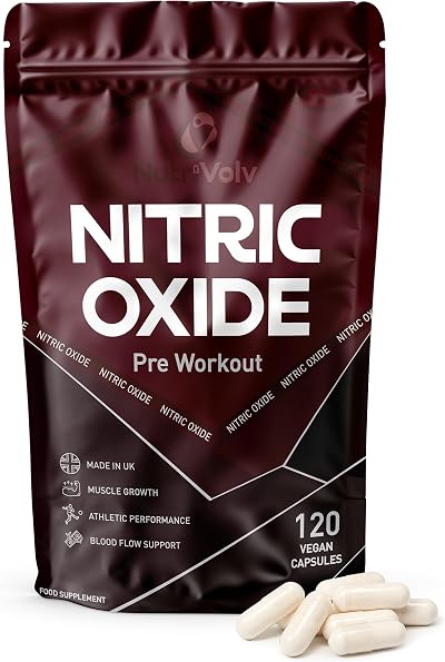 NutriVolv Nitric Oxide L-Arginine 120 Capsules Pre Workout Performance