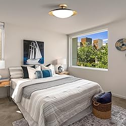 Dimmable Mid Century Modern Semi Flush Mount