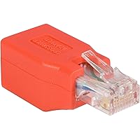 StarTech.com Cat6 Cable - Cat6 Crossover Adapter - GbE - Red - Ethernet Network Cable (C6CROSSOVER)