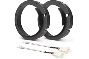 NuIth Door Speaker Adapter Bracket 6.5 with Speaker Wiring Harness Connector for VW Volkswagen Passat 1998-2016, Golf 1999-20