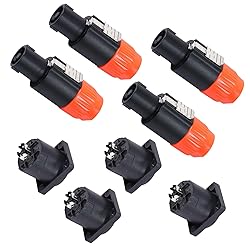 HBU 4 Sets (8 Packs) Speakon Connector Kit - 4pcs 4