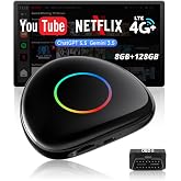 ATOTOSELECT Wireless CarPlay &amp; Android Auto Adapter AI Box 8GB+128GB | 4G LTE, GPS, OBD II, Gemini 3.5, Android 13, Enjoy Video &amp; Music Apps, Plug &amp; Play for Factory Wired CarPlay &amp; Android Auto