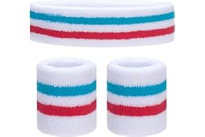 ONUPGO Kids Sweatbands Toddler Headband Wristband Set - Athletic Cotton Baby Sweat Band for Kids Youth Baby (1 Headband + 2 Wristbands)