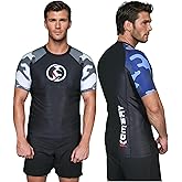 KOMBAT USA Short Sleeve Rash Guard KC Ocean & Snow | MMA, BJJ Comprasion Short Sleeve | Jiu Jitsu, Men’s BJJ, No GI