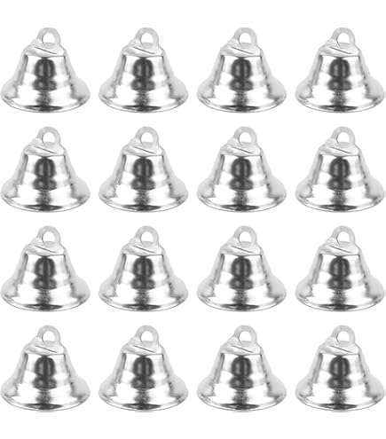 Silver Jingle Bells 12mm 15mm 144 Pieces | Formosa Crafts