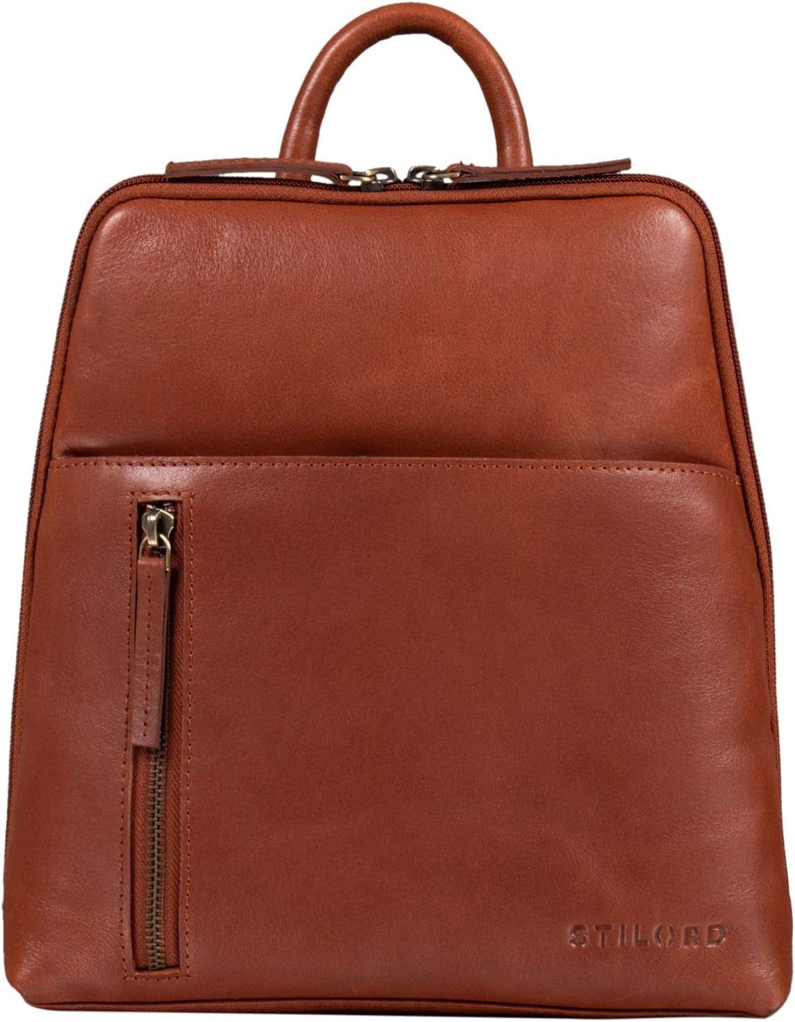 STILORD "Holly" Small Leather Backpack for Women Vintage Daypack Shoulder Bag Crossbody Bag Purse City Rucksack for Tablets Travel Bag Genuine Leather Colour:Vegetable - Image 4
