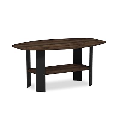 FURINNO Simple Design Coffee Table, Columbia Walnut/Black