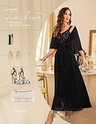 BeryLove Women Formal Wedding Guest Sequin Glitter