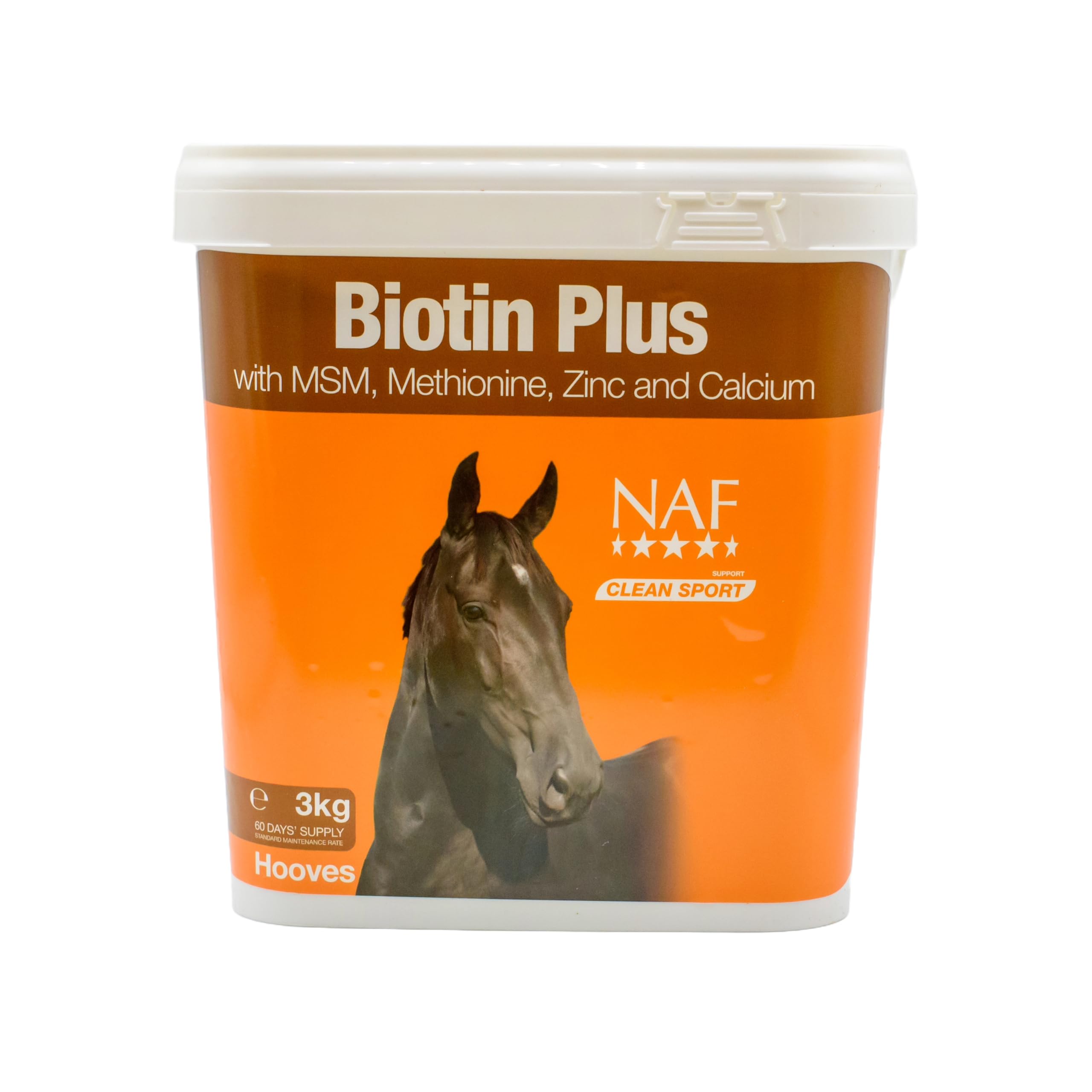 NAF Biotin Plus 3kg – High-Strength Hoof Supplement for Horses – With Biotin, Methionine, Zinc & Calcium – Supports Strong Hoof Growth & Horn Quality