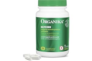 Organika Canadian-Made Glycine - Proteinogenic Amino Acid - Aids Protein Synthesis, Collagen Formation, Joint and Muscle Heal
