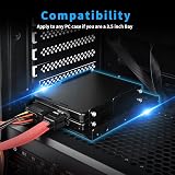 ELUTENG 2.5 to 3.5 Inch HDD SSD Adapter Bracket Mount Kit 2 Pack Black Metal view 6
