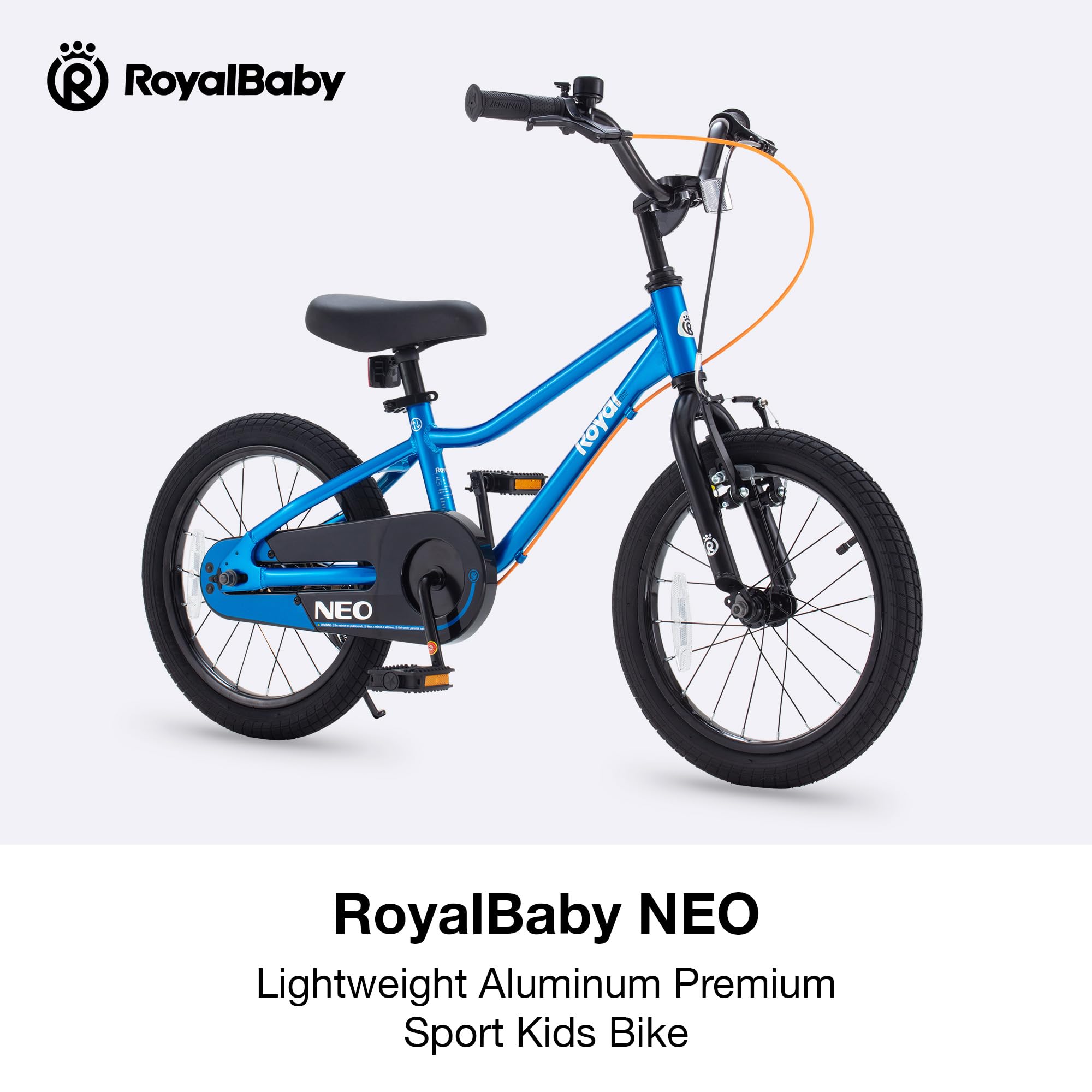 Royalbaby NEO Aluminum Kids Bike 16 18 Inch Wheel Lightweight Bicycle Boys Girls Ages 4-9 Years, Multiple Colors