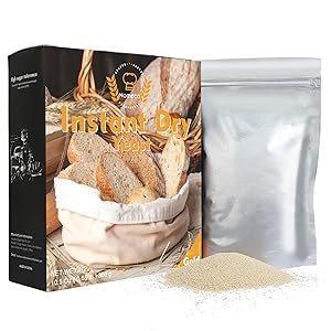 Nomeca Instant Dry Yeast for Bread Making, (Gold, 10.5 Ounce) Fast Acting Instant Yeast for Baking Cake, Bread, Pizza and Sweet Dough, Gluten Free, Non GMO, Vegan
