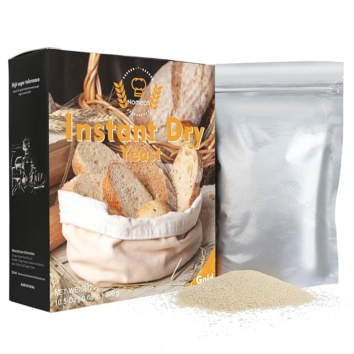Nomeca Instant Dry Yeast for Bread Making, (Gold, 10.5 Ounce) Fast Acting Instant Yeast for Baking Cake, Bread, Pizza and Sweet Dough, Gluten Free, Non GMO, Vegan
