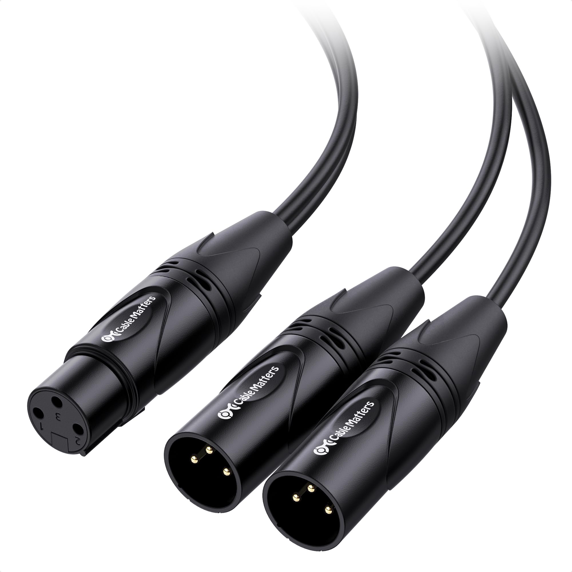 Photo 1 of Cable Matters Balanced XLR Splitter Cable - 1.5ft / 0.5m, XLR Y Cable 2 Male to 1 Female