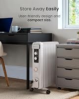 Pro Breeze 2500W Oil Filled Radiator 11 Fins with 24h Timer White view 8