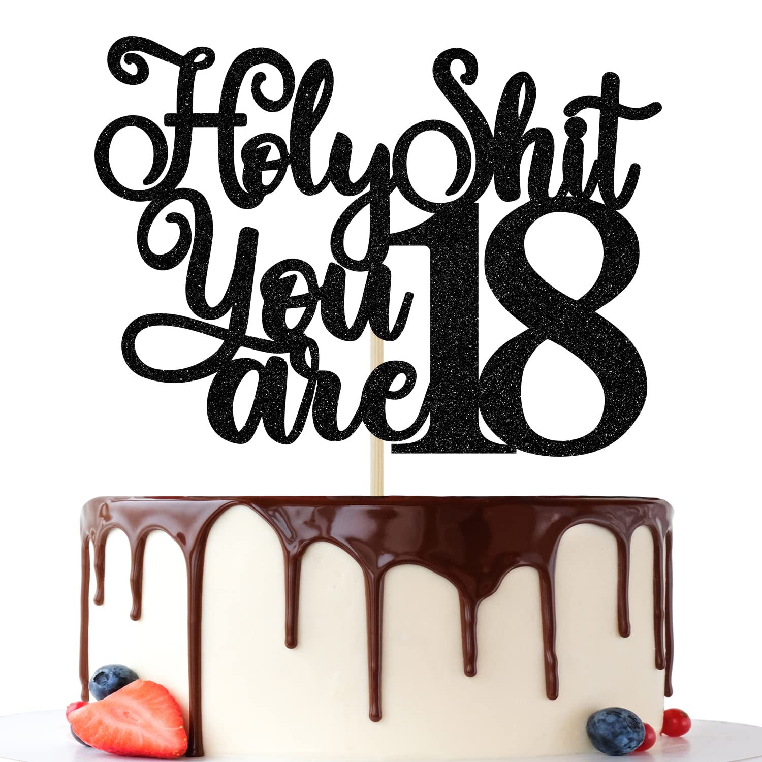 Happy 18th Birthday Cake Topper, Time to Adult, Cheers to 18 Years Cake ...