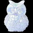 Ytbeoxk 1.9 Inch White Jade Owl Statue Owl Figurine Home Decor, Healing Crystal Cute Decor Figurines,Sculpture Hand-Carved Gemstones,Bedroom Office Spiritual Gift, Owl Gifts for Women Men