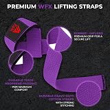 WFX Weight Lifting Straps Wrist Support Padded Neoprene Purple view 2