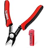 KAIWEETS Wire Cutters 6-Inch Flush Pliers with Supplementary Stripping, Cutting Pliers, Handy and Slim Diagonal Cutters, Sharp Snip