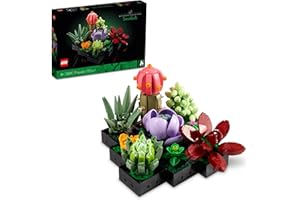 LEGO Icons Succulents - Artificial Plant Set for Adults, Mother's Day Decoration, Creative Gift for Mother's Day or Housewarming, Botanical Collection Flower Bouquet Kit, 10309