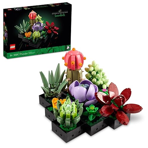 LEGO Icons Succulents Artificial Plant Set for Adults, Home Decor