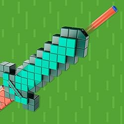 NERF Minecraft Sword Dart Blaster, Pull Back