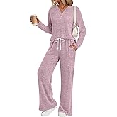 LILLUSORY Womens 2 Piece Lounge Sets Winter Outfits 2026 Sweatsuit Matching Pjs Airport Vacation Travel Fall Pajamas Fashion