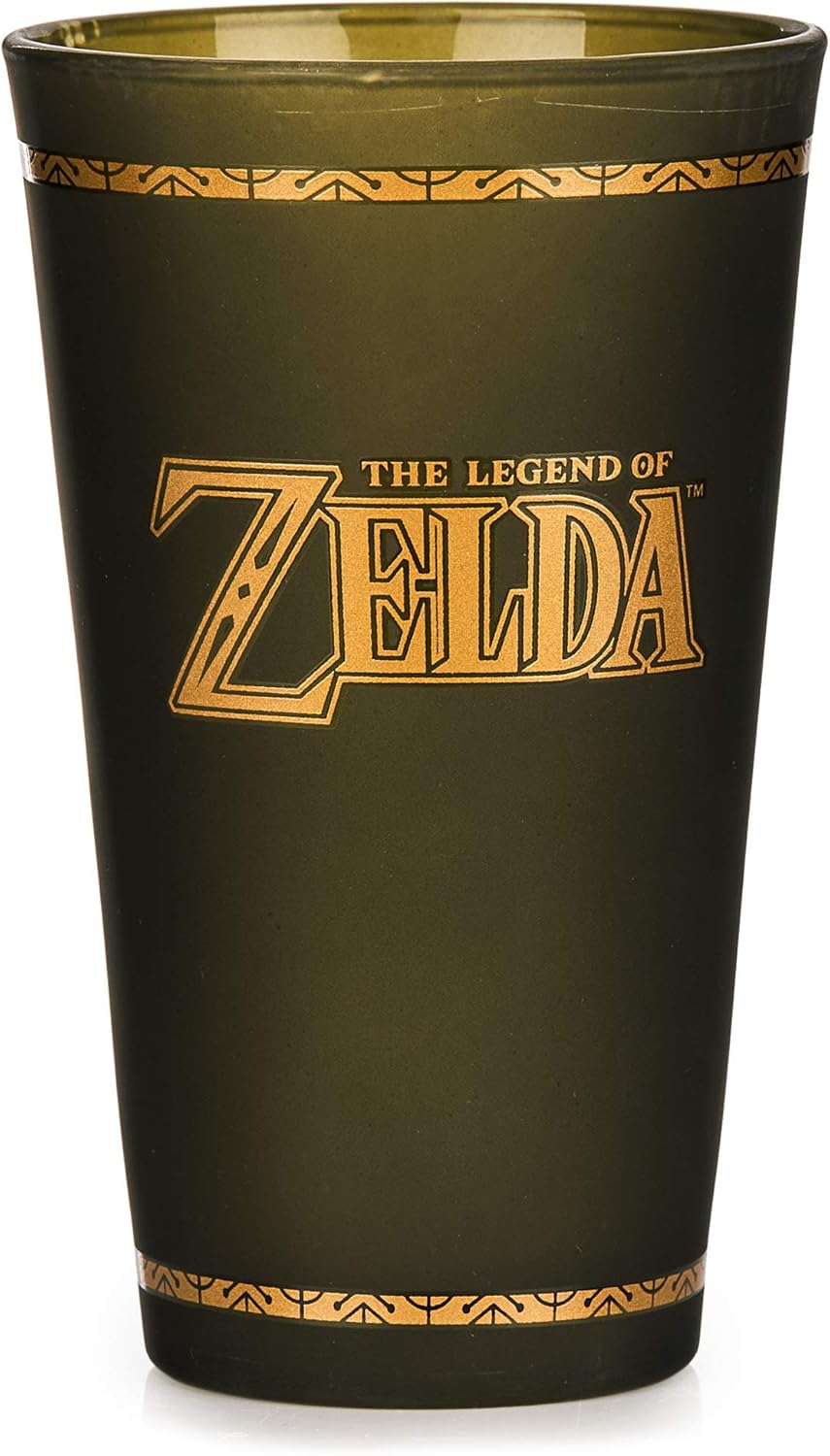 Paladone Hyrule Crest Glass, The Legend of Zelda Tumbler 450 ml, Zelda Hyrule Crest Glass, Green - Image 3