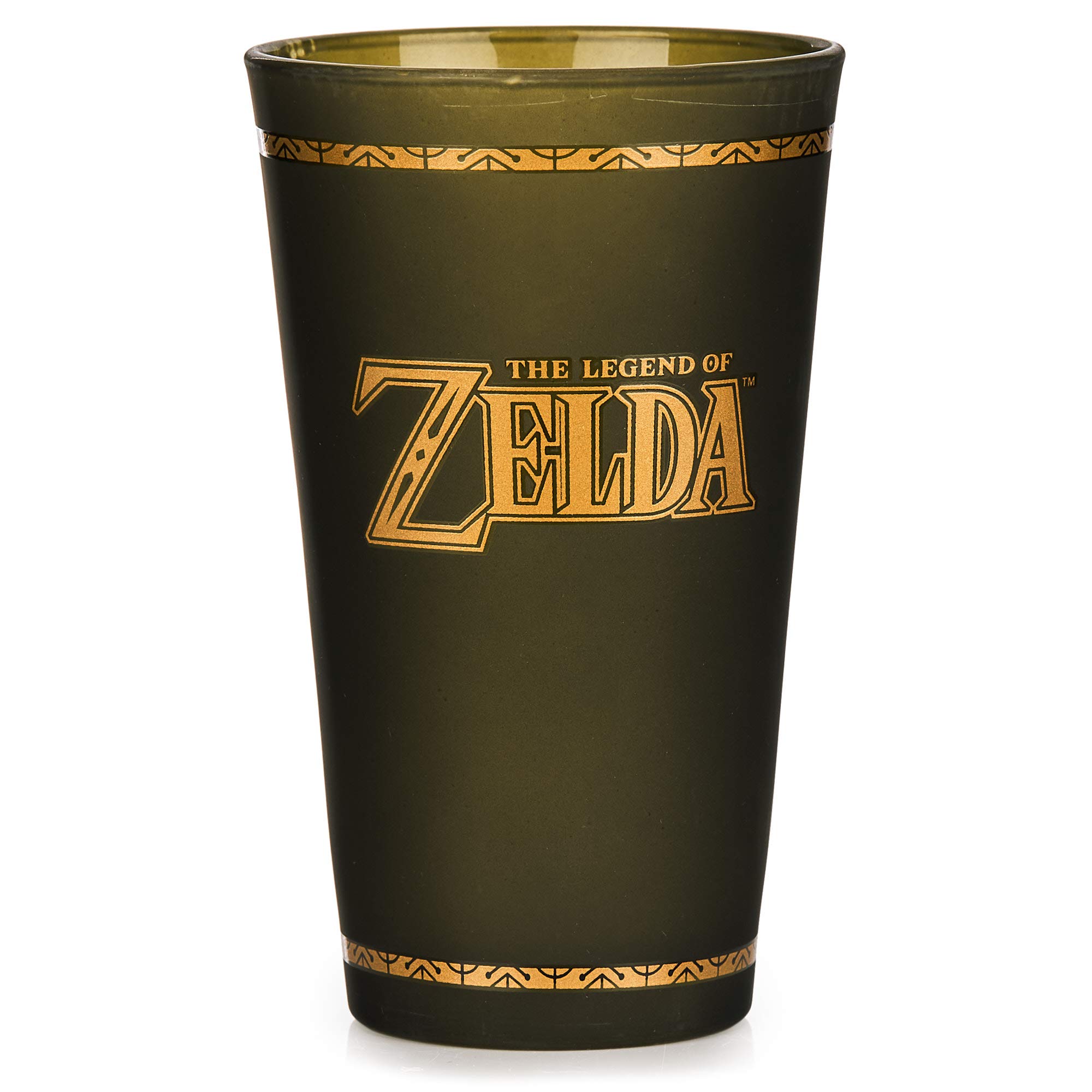 Paladone Hyrule Crest Glass, The Legend of Zelda Tumbler 450 ml, Zelda Hyrule Crest Glass,