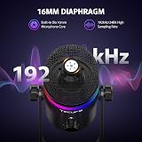 TECURS USB Microphone RGB with Arm Kit, Cardioid Condenser Gaming Mic view 6