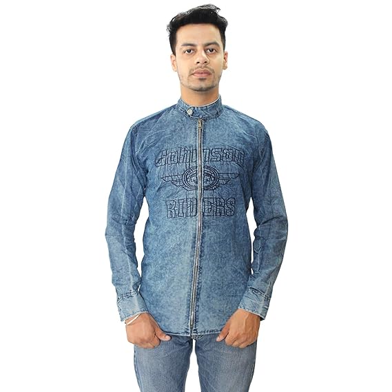 jeans shirt with zip