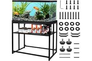 Umisu Fish Tank Stand Metal Aquarium Stand 40 Gallon Aquarium Turtle Tank Stand,36.5" x 18.5" x 29.5" Double-Layer Detachable