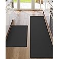 DEXI Kitchen Mat Anti Fatigue, 17x29+17x59 Floor Rugs Set with Non Slip Back, Waterproof Comfort Standing Desk Runner for Sin