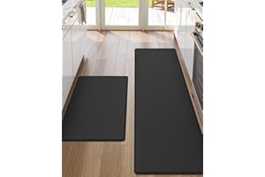 DEXI Kitchen Mat Anti Fatigue, 17x29+17x59 Floor Rugs Set with Non Slip Back, Waterproof Comfort Standing Desk Runner for Sin