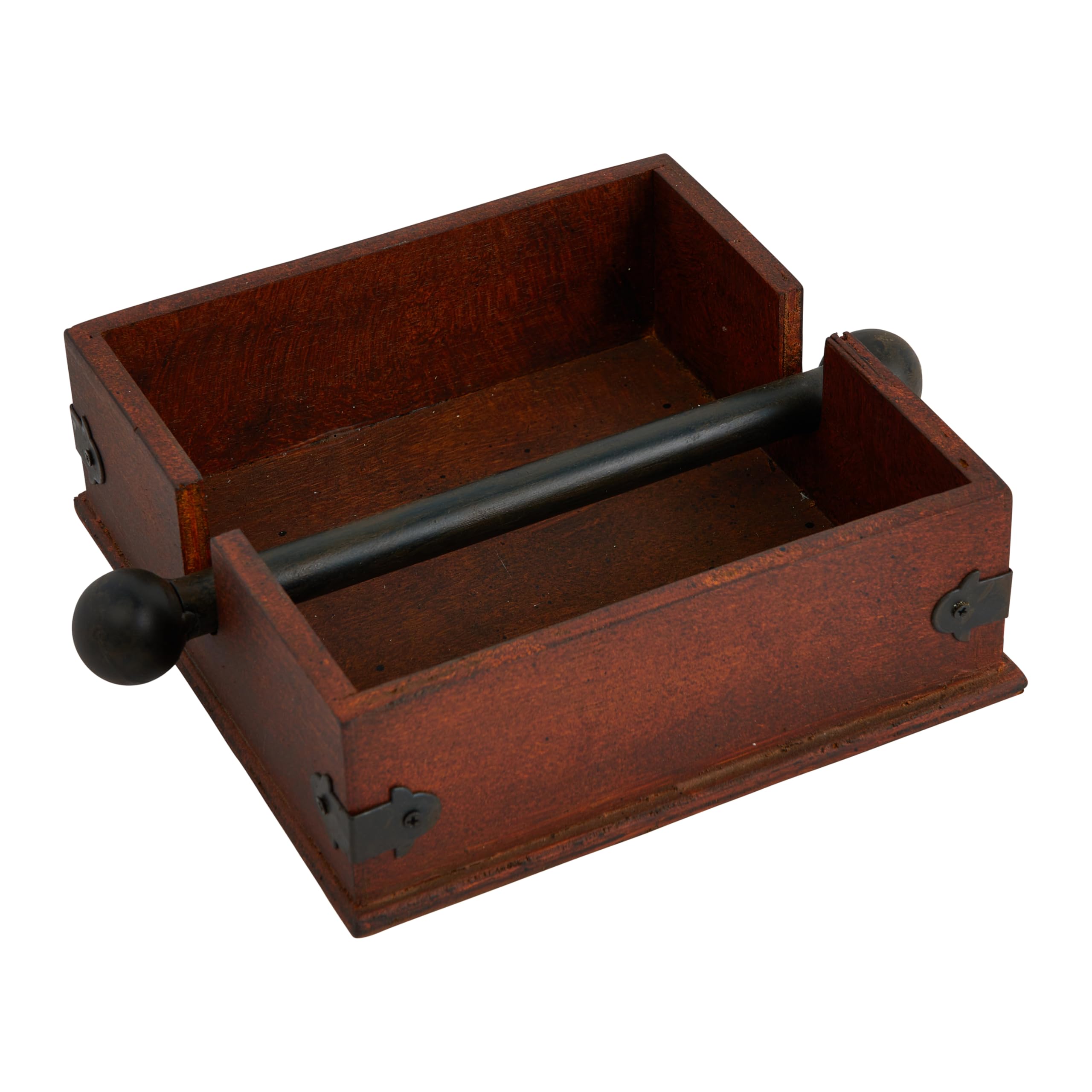Photo 1 of Creative Co-Op Square Wood Napkin Holder with Metal Bar