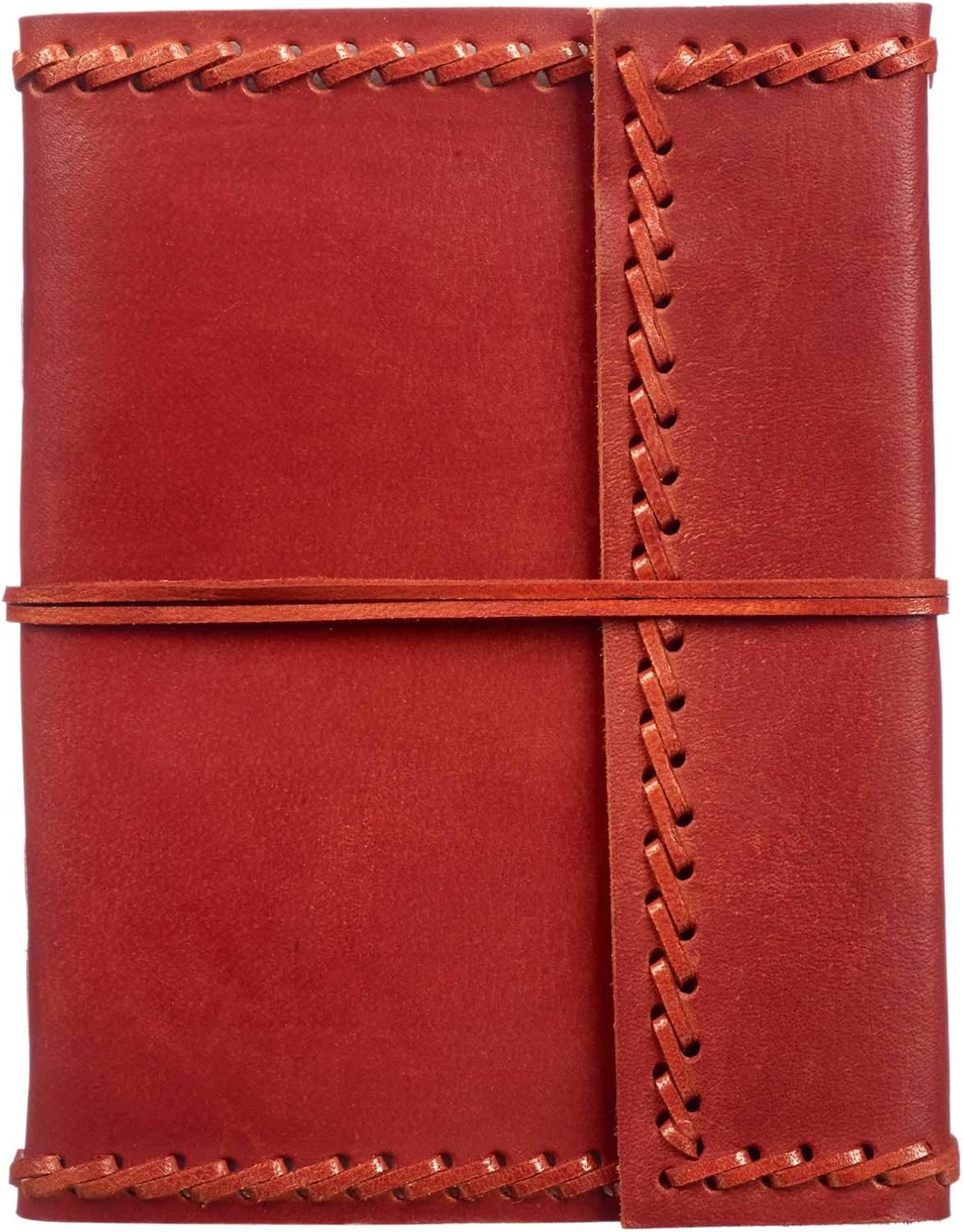 Leather Journal Notebook Large Stitched 135 x 185mm, Brown
