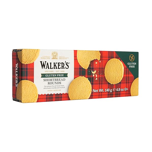 OFFICESNAX OFX01020 WALKERS GLUTEN-FREE SHORTBREAD ROUNDS, BROWN