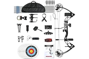 Wuxlisty Compound Bows Draw Weight 30-70lbs Ready to Shoot, Bow and Arrow Set for Adults, Archery Set Come with All The Accessories