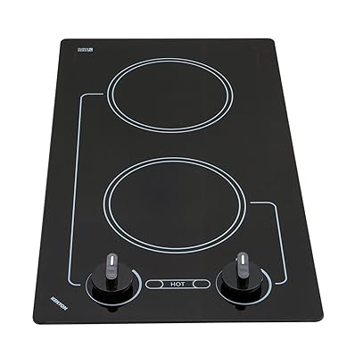 Kenyon B41692 6-1/2-Inch Caribbean 2-Burner Cooktop, Black