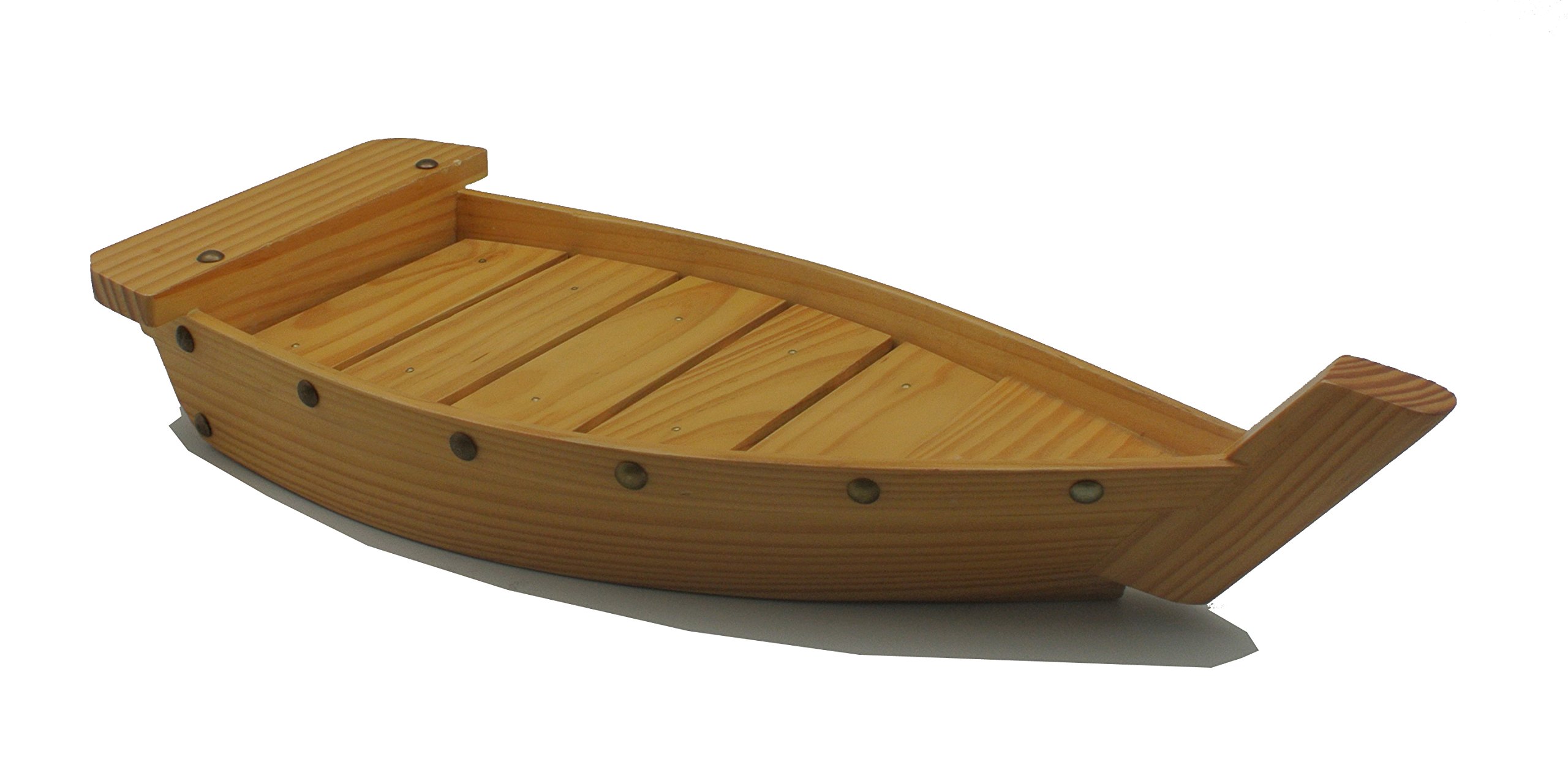 Photo 1 of JapanBargain, Japanese Bamboo Sushi Boat – Traditional Boat-Shaped Serving Tray with Removable Center, Sushi, Sashimi, Nigiri, Appetizer Platter for Home or Restaurant, 16.5 inch