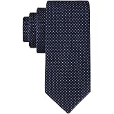 Calvin Klein Men’s Navy Blue Solid and Pattern Neckties – Ties for Work, Weddings & Formalwear (Standard and Extra Long)