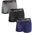 Separatec Mens Trunks Underwear with Dual Pouch, Soft Breathable Rayon Made from Bamboo Trunk Underwear for Men