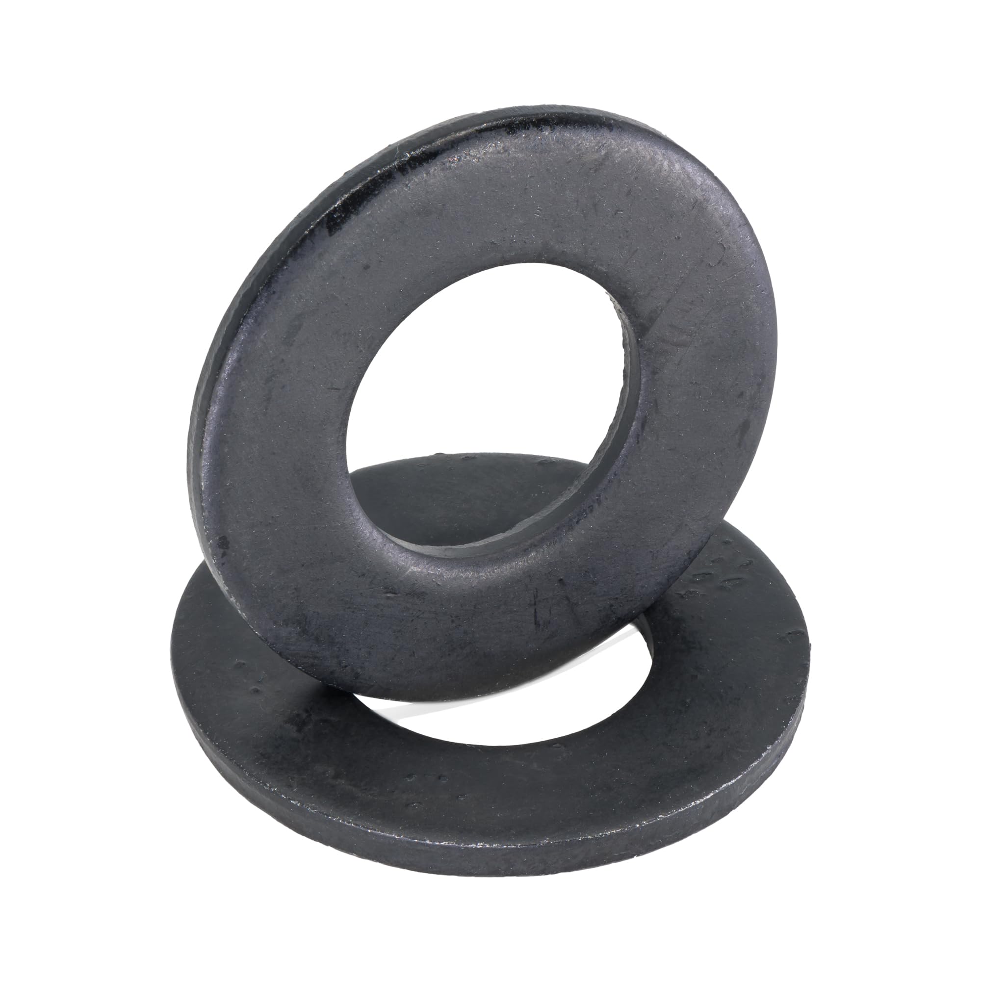 Exterior Black Flat Washers 1/2" (50 pcs) Rustproof 4-Layer Ceramic BLAKOTE, 2X Protection of Galvanized SAE Washers for Outdoor Decks, Railings, Pergolas